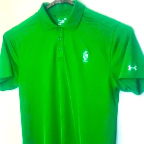Under Armour UA Men’s Kelly Green Short Sleeve HeatGear Golf Polo Shirt Large - Picture 4 of 7